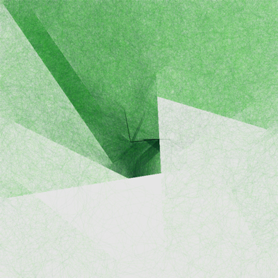 muted black and green abstract drawing